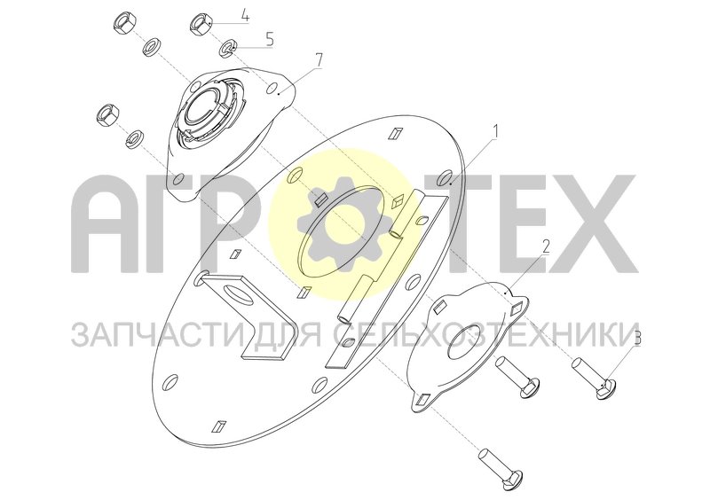 Фланец (РСМ-10.01.05.020) (№2 на схеме)